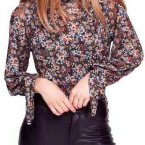 Free People All Dolled Up Crop Sheer Blouse